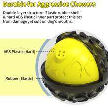 Dog Ball For Aggressive Chewers - Interactive Dog Toy Balls Fun Squeaky Sound To Keep Them Busy, For Small Medium Large Breeds, Rubber Pet Chew Toys, As Seen On TV