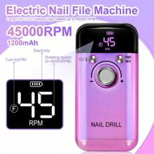 Professional 45,000RPM Electric Nail Drill - Portable, Rechargeable, Low Noise, Suitable For Manicure And Pedicure - USB Powered, Lithium Battery, Gift For Valentine's Day - 紫色 - 查看 4
