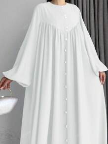 Rochie casual confortabilă pentru femei, în stil Orientul Mijlociu, în culori solide, toamnă/iarnă