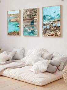 Amalfi Coast Prints,Mediterranean Wall Art, Positano Wall Set, Coastal Italy Photography, Italian Beach Poster, Suitable For Living Room Bedroom Dining Room Decoration, Spring Decoration,No Frame