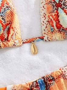 Women's New European And American Style Bikini Set - Orange - View 4