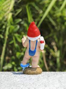 Swimming Rings, Wearing Bikinis, Surfing, Dwarf Crafts, Garden Decorations, Garden Sculptures, White Bearded Dwarfs, Outdoor Decorations, Ornaments - Multicolor - View 3