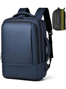 Sac à dos pour ordinateur portable professionnel de 15,6 pouces, sac à dos pour ordinateur portable en PU, sac à dos pour ordinateur portable de voyage, sac à dos de cabine, sac à dos pour ordinateur portable extensible pour hommes, sac à dos pour le collège