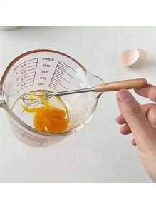 1/3pcs, Whisk With Solid Wood Handle, Kitchen Mini Stainless Steel Egg Beater, Milk Whipper Wire Whisk For Blending, Whisking, Beating, Or Stirring - Multicolor - View 7