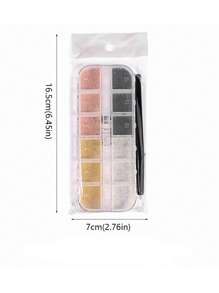 12Grids/Box Mixed Color Stainless Steel Metal Bead Nail Art Decoration 3D Mini Small 1Mm Caviar Ball Silver Charm Faux Pearl Manicure Nail Supplies Nails Nail Charms Nail Gems - Multicolor - View 4