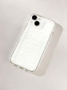 1 pièce Étui de téléphone anti-dérapant et moelleux avec motif de fleurs d'hibiscus et de feuilles compatible avec iPhone 11/12/13/14/15/16 Pro Max