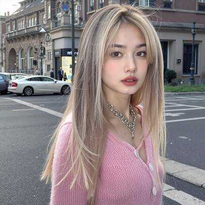 real me. 无胶假发 灰金色 蜂蜜金色 高光色 长直发 100% 雷米真人发 易于造型 适合任何场合 手工绑带蕾丝区域 9*6 英寸蕾丝闭合 180% 密度 适合女性 18-20 英寸长度 S18/613#