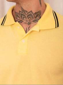 Men's Basic UNISEX POLO Shirt - Màu vàng - Xem 5
