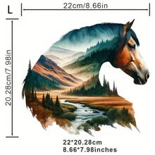 1st/2st/3st Fantasy Landscape Horse Patches - Strijkstickers voor T-shirts, sweatshirts, jeans, tassen, kledingaccessoires, maskers, rugzakken, hoeden, kussens - Wasbaar en langdurig - Voor doe-het-zelvers en modeliefhebbers - Perfect voor het personaliseren van kleding en accessoires