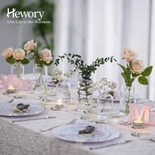 FIRE KIRIN FIRE KIRIN Clear Small Flower Vases, Handmade Modern Decorative Bud Vases For Flowers, Wedding Centerpiece, Dining Table Decoration Gifts Birthday Graduation