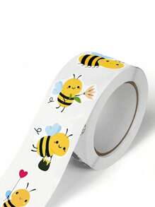 500 miếng/cuộn miếng dán hình con ong hoạt hình tự dính, chú ong nhỏ chăm chỉ làm phần thưởng cho giáo viên, động lực học tập, cuộn miếng dán hoạt hình tự làm, miếng dán PVC chống thấm nước, đồ dùng học tập, trở lại trường - Nhiều màu - Xem 7
