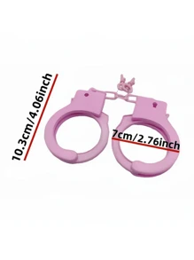 Multi-Colored Women's And Men's Costume Props Fake Handcuffs And Keys, Suitable For Halloween Party Pranks, Cosplay Character Props