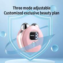Electric Face Massager Lift Roller Microcurrent Thermal Compression Pulse V Face Lifting Firming Tendering Skin Beauty Devices 300mAh - Pink - View 7