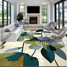 600g/㎡ 水晶天鹅绒古典东方奖章图案地毯，5mm 厚，红色和蓝色色调，适合户外露营、露台、门廊、花园、厨房、室内家居使用、房车 - 彩色 - 查看 38