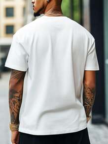 AnimeWarrior Duo Print Men's Graphic T-Shirt PopCulture Style Printed Tee Soft Crew Neck 100% Cotton 220g Short Sleeve Ideal For AnimeThemed Events - 白色 - 查看 3