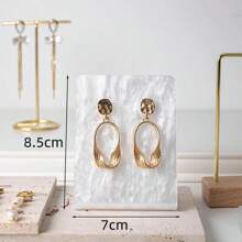 Giá đỡ trưng bày khuyên tai bằng acrylic họa tiết Brnt màu trắng thời trang, giá đỡ tai, hộp đựng đồ trang sức, hộp đựng đồ tổ chức - Nhiều màu - Xem 12