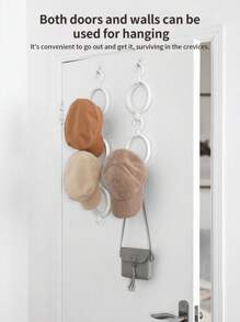 1pc Hat And Scarf Storage Rack, Can Hang And Store Hats And Scarves, Foldable And Stackable Design, Suitable For Wardrobe, Dorm, Behind The Door, Etc.