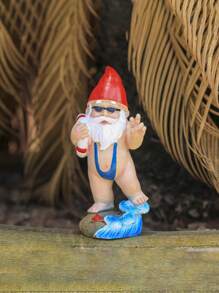 Swimming Rings, Wearing Bikinis, Surfing, Dwarf Crafts, Garden Decorations, Garden Sculptures, White Bearded Dwarfs, Outdoor Decorations, Ornaments - Multicolor - View 4