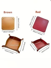 1 st. Aangepaste tekst PU lederen sieraden opberglade, snoephouder, cosmetische organizer, desktop decoratiedoos, afstandsbediening, sleutelhanger, veilig voor mensen, geurloos, geschikt voor hem, haar, vriend, vriendin, moeder, vader, familie, vrienden, woonkamer, slaapkamer, theesalon, huis, eetkamer, kantoor, school