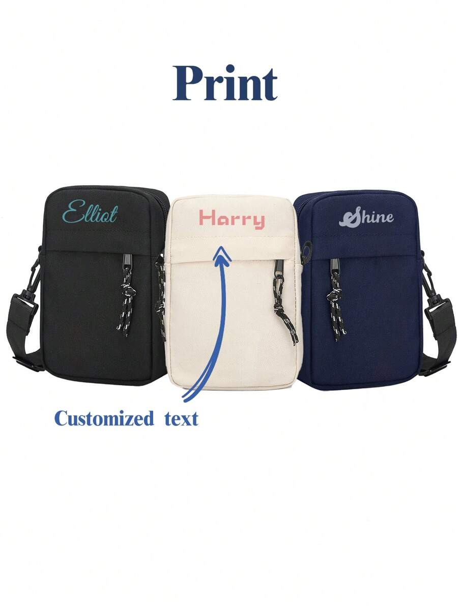 قطعة واحدة حقيبة كروس بودي مع شعار حرف شخصي، حقيبة كتف رياضية ودراجات نارية مخصصة بالاسم، حقيبة حمل على الكتف بطراز ياباني، محفظة صغيرة، حقيبة إلكترونيات، حقيبة سفر، مناسبة للاستخدام اليومي وكهدية لأفراد الأسرة والأصدقاء في مناسبات عيد الأم، عيد الأب، عيد المرأة، عيد الحب، عيد المعلم، عيد الممرضة، أعياد الميلاد