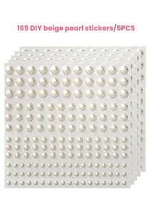 165 件亚克力自粘白珍珠贴纸，白色圆形珍珠装饰贴纸，适用于 DIY 工艺品、化妆、面部、身体、指甲、头发、手机艺术工艺品装饰 - 貼紙 - 查看 13