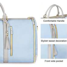 Large Convertible Garment Bags For Travel, Waterproof Carry On Duffle Bag With Shoe Pouch, 2 In 1 Hanging Suitcase Suit Travel Bags, Gifts For Women, Royal Blue Stripe - 藍色 - 查看 5