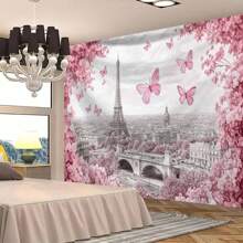 1 件城市图案装饰挂毯，用于房间装饰、家居装饰的壁挂