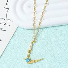 LOL Akali Game Peripherals Pendant Necklace Fans Neck Chain Jewelry Gift For Boy - Yellow Gold - View 4