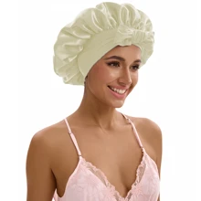 ZTZI 1件装高级缎面睡帽 - 超柔软透气,提升睡眠舒适度 - 双层衬里,系带牢固 - 完美适用于女士自然卷发,万圣节发型睡帽 - 多色 - 查看 9