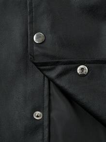 Vintage Motorcycle Vest For Men | Stylish | Coat - Black - View 6