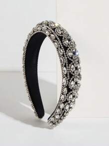 1pc Retro Rhinestone Decorated Evening Party Headband For Women,Hairband,Hair Hoop - White - View 1