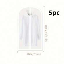 5/10 件透明拉链服装套，防尘西装袋，衣柜收纳防潮，透明衣物保护套，缝制，适用于服装使用，理想家居用品 - 彩色 - 查看 14
