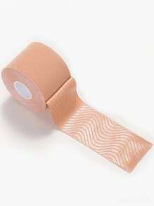 5厘米*5米胸贴文胸女士粘性隐形胸罩乳贴遮胸提胸胶带聚拢文胸无肩带胸垫贴纸 - 米色 - 查看 2