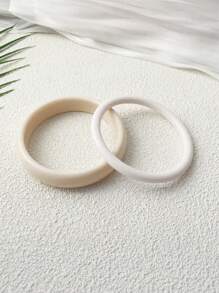 2pcs New Acrylic Resin Bracelet, Luxury Chic Versatile Accessories, Suitable For Women Party And Daily Wear