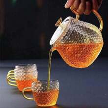 Juego de 12/6/4/2 tazas de té de vidrio resistente al calor con asa, aptas para agua, té, bebidas, leche, espresso, etc. [Nota: Sin soporte para tazas]