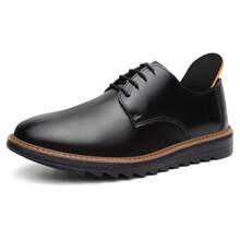 Kit Sapato Social Masculino Esporte Chique Derby Preto Sola Alta Tratorada Cadarço Calce Perfeito Numeração Especial 37 Ao 46 + Cinto E Cartira Masculino + Palmilha Brinde