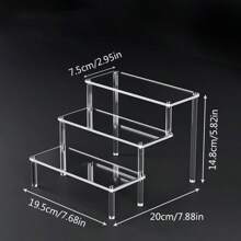 1pc Acrylic Display Rack, Multi-Layer Stepped Display Rack, Home Storage Display Rack For Jewelry, Cosmetics, Cakes, Perfumes, Suitable For Room & Home Decor