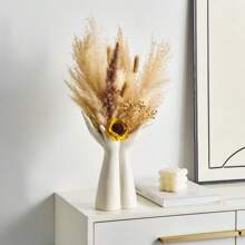 White Hand Vase, Arm Bud Vase Cute Unique Bohemian Minimalist Feminine Shape Aesthetic Decoration Modern Nordic Style Home Living Room Office Decoration Festival Decoration Gifts Birthday Graduation Home Decor Room Decor Flower Vase Glass Vase