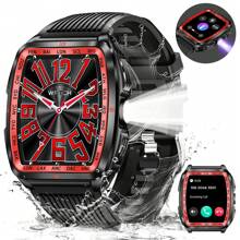 KELEEL Smartwatch para mujeres y hombres con linterna LED, 5,3 - 50M resistente al agua, llamada/respuesta inalámbrica, monitor de frecuencia cardíaca/sueño, modos deportivos múltiples, notificaciones de llamadas y mensajes SMS