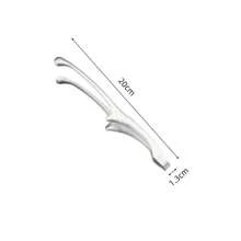 1件装430韩式烧烤夹不锈钢食物夹圆头烧烤夹尖头肉夹自助食物夹