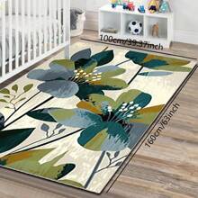 600g/㎡ 水晶天鹅绒古典东方奖章图案地毯，5mm 厚，红色和蓝色色调，适合户外露营、露台、门廊、花园、厨房、室内家居使用、房车 - 彩色 - 查看 44