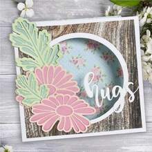 [Spring/Summer] 4pcs Daisy Embossing Metal Cutting Dies For Die Cutting Machines, Leaf Cutting Dies 3D Stamping Stencil For Decorative Embossing, Greeting Cards, Scrapbooking