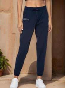 SANOPY Women's Pants,Scrub Pants For Women,Pants For Women,Women Trouser Pants,Women's Drawstring At Waist Jogging Pants,Jogger Pants - 藏蓝色 - 查看 1