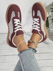 Vrouwen Veelzijdige Casual Mode Outdoor Plus Size Ademende Holle Sportschoenen
