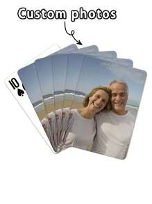 1 Deck Custom Photo Playing Cards - Personalized Poker Cards With High-Quality Print, Paper Material, Ideal For Party, Wedding, Birthday, Business Gifts, Christmas, Thanksgiving, Valentine's Day, Graduation, New Year, Gift For Her, Personalized Gift, Multi-Functional, Colorful, Modern, Custom, Personalized, Unique, Ideal Gifts For Him, For Valentine's Day,For Housewarming - Multicolor - View 9