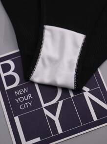 4pcs Women's Casual Breathable Cute Black Panties - Black - View 9