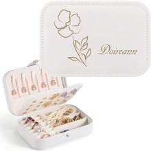 1pc, Custom Name, Personalized Jewelry Box, Ring And Necklace Zipper Jewelry Box, Gifts For Girls, Friends And Mothers, Exquisite Jewelry Box, Christmas Gift, New Year Gift, Holiday Gift, Blessing Gift - Multicolor - View 17