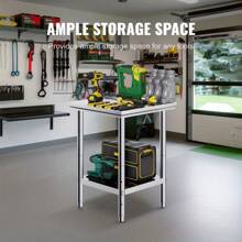 Steel Commercial Kitchen Work Food Prep Table 24"X 24"