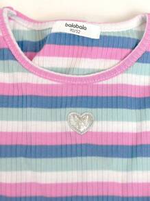 Balabala Strickkleid für junge Mädchen, gestreiftes ärmelloses Prinzessinnenkleid