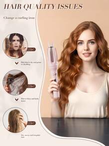 1pc Electric Automatic Hair Curler, Large Waves, One-key Automatic Release After 15s Beep Reminder